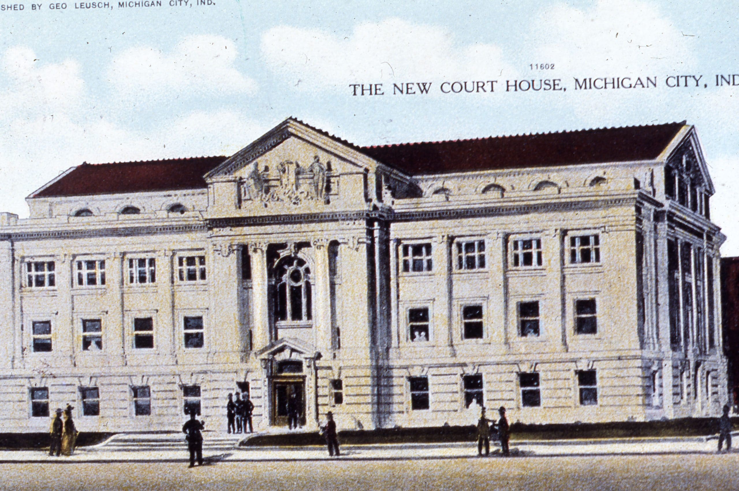 Michigan City courthouse postcard