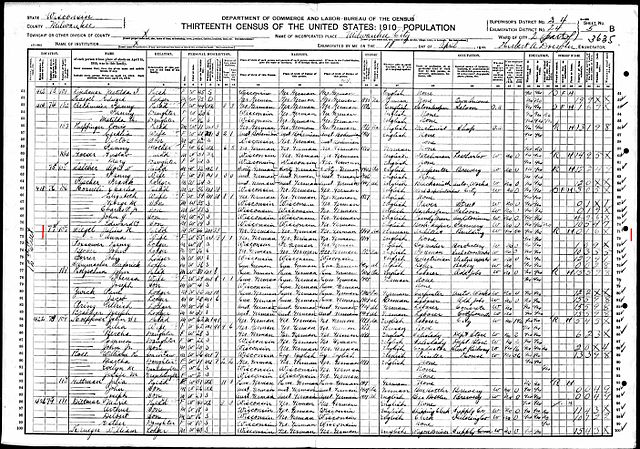 1910 Census record