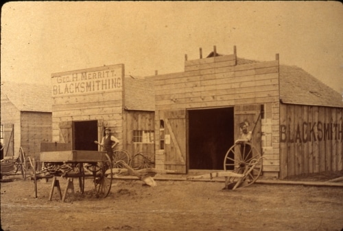 George Merritt's blacksmith shop