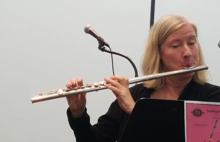 flutist performing with Monday Musciale