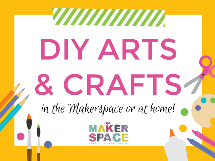 arts and crafts in the makerspace or at home