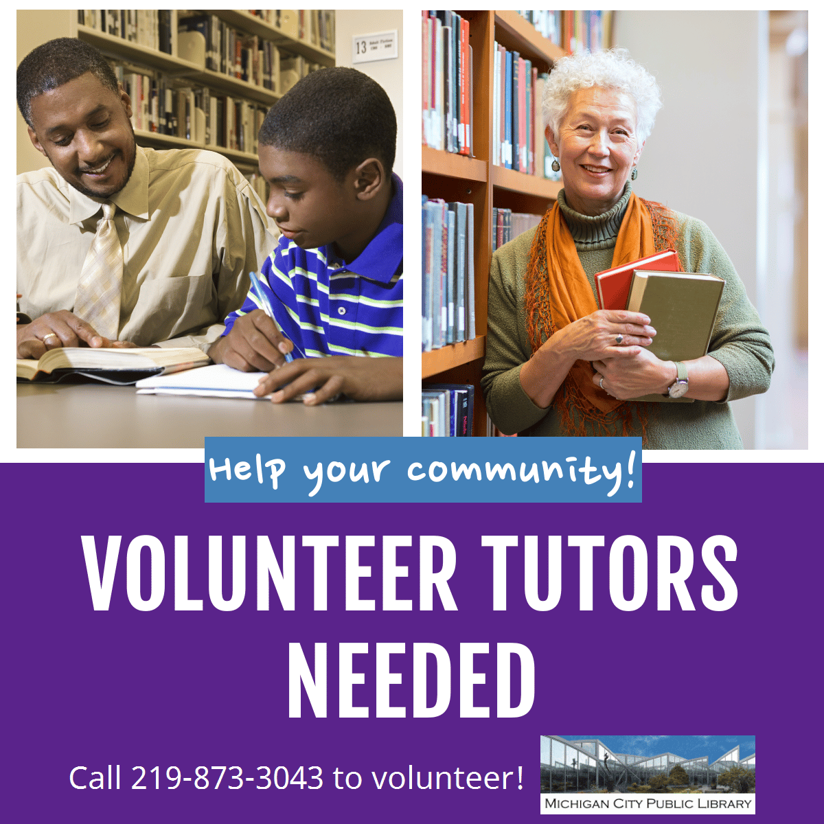 Volunteer Tutors Needed for The Learning Center!
