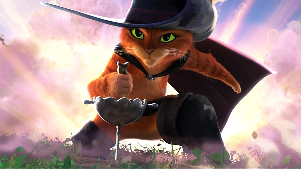Puss in Boots: The Last Wish, image of Puss in hat and cape with rapier