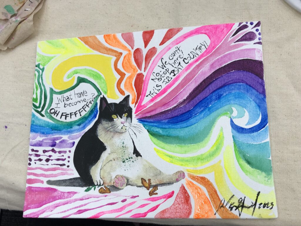 Bad Art Cat Painting