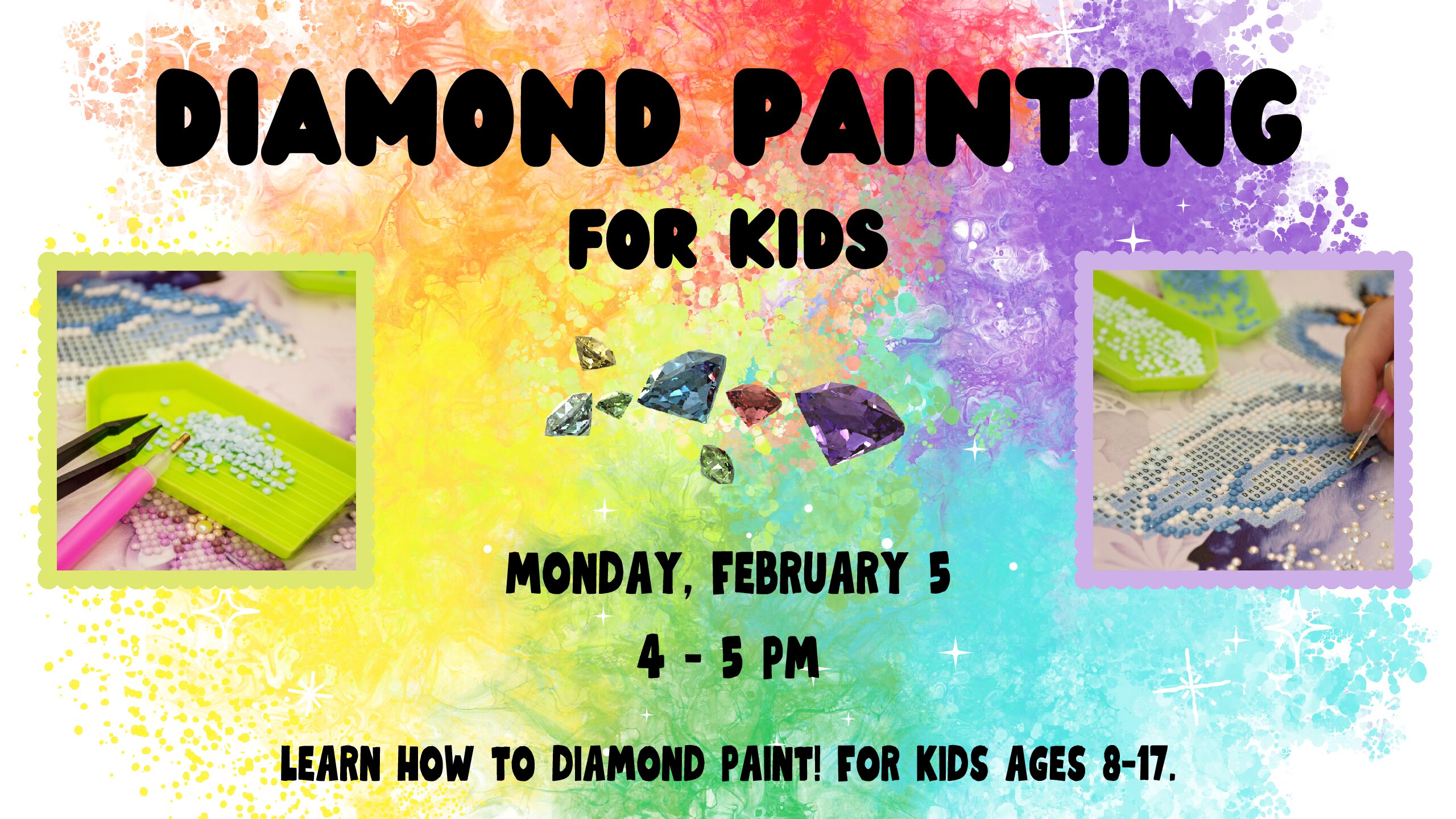 Diamond Painting For Kids - Michigan City Public Library