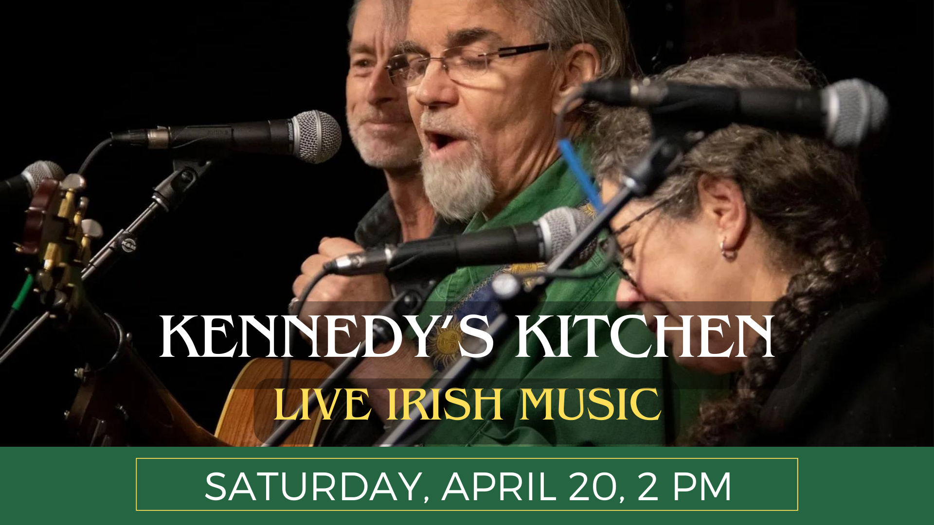Kennedy's Kitchen live music, Saturday, April 20, 2 pm