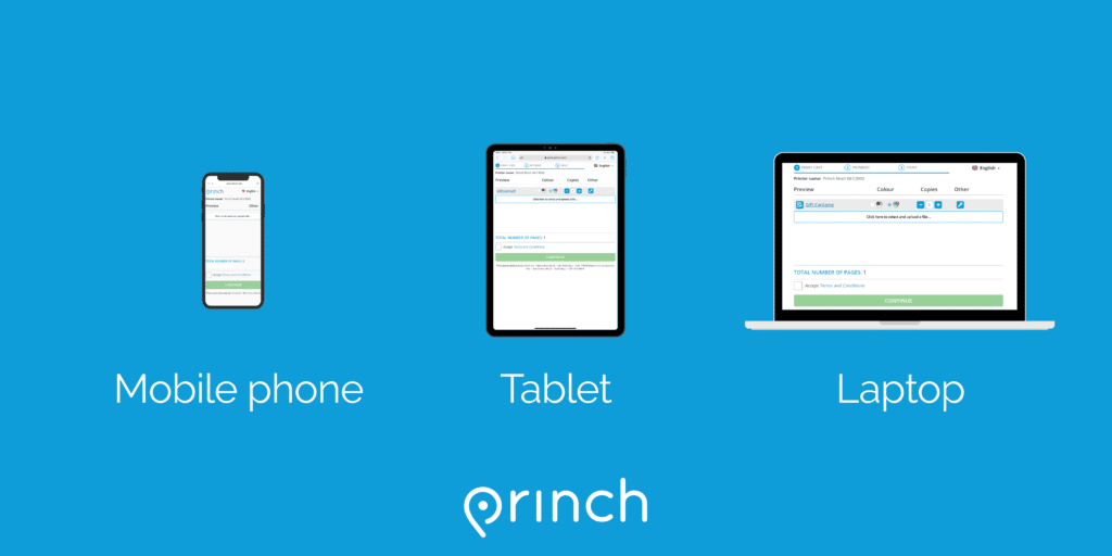 Princh - print from Mobile phone, tablet, or laptop